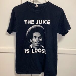 OJ Simpson Small The Juice is Loose Short Sleeve Tee